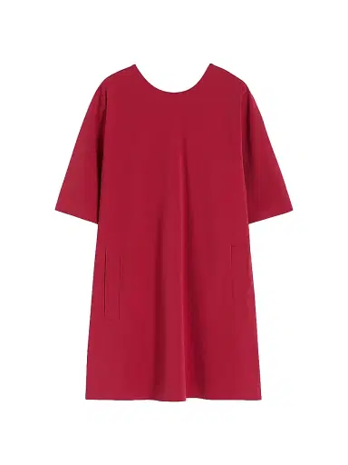 MM Max Mara Women's Flared Jersey Mini Dress - Dark Red - Size Large | Thumbnail 1