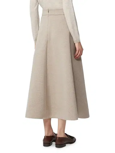 Max Mara Women's Full, Tech Wool Skirt | Thumbnail 4