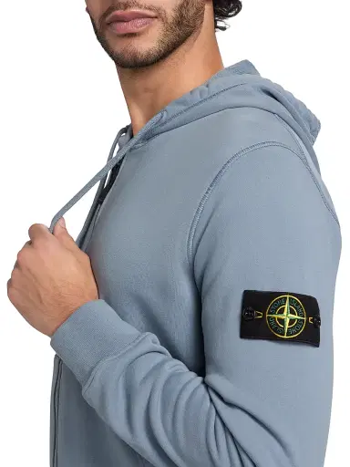 Stone Island Men's Logo Cotton Zip-Front Hoodie - Military Green - Size XXL | Thumbnail 6 Stone Island Men's Logo Cotton Zip-Front Hoodie - Military Green - Size XXL | Thumbnail 6
