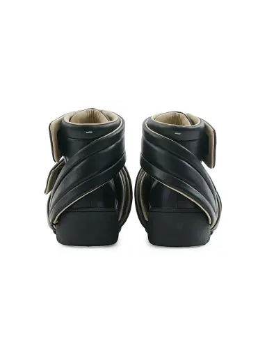 Maison Margiela Men's Future Show Leather High-Top Sneakers - Black - Size 14 | Thumbnail 3