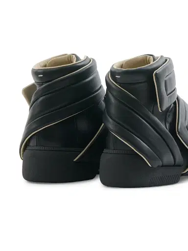 Maison Margiela Men's Future Show Leather High-Top Sneakers - Black - Size 14 | Thumbnail 4