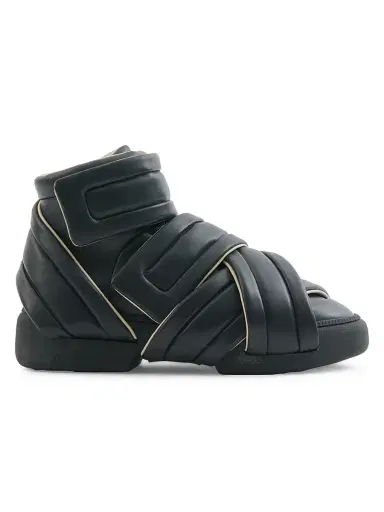 Maison Margiela Men's Future Show Leather High-Top Sneakers - Black - Size 14 | Thumbnail 1