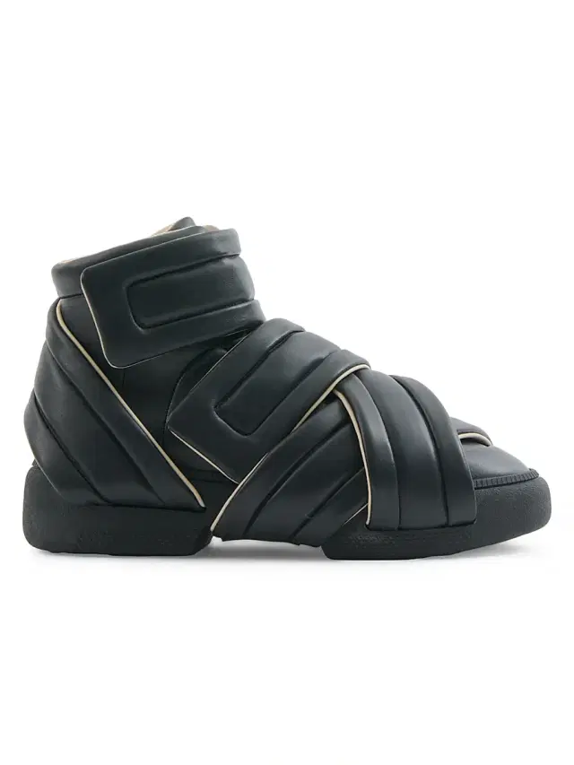 Maison Margiela Men's Future Show Leather High-Top Sneakers - Black
