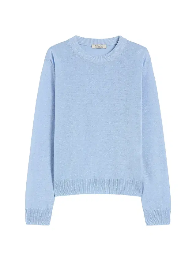 Women's Linen Yarn Crew Neck Sweater - Sky Blue Women's Linen Yarn Crew Neck Sweater - Sky Blue