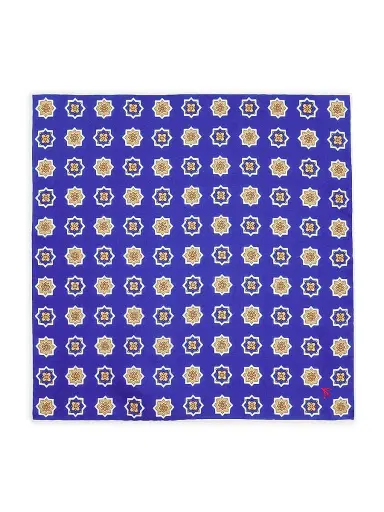 Isaia Men's Medallion Silk Pocket Square | Thumbnail 2