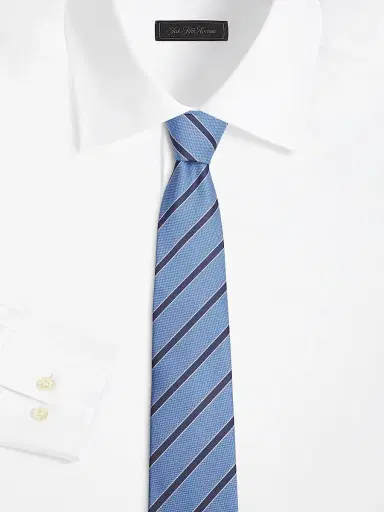 Isaia Men's Repp Striped Silk Tie | Thumbnail 2 Isaia Men's Repp Striped Silk Tie | Thumbnail 2