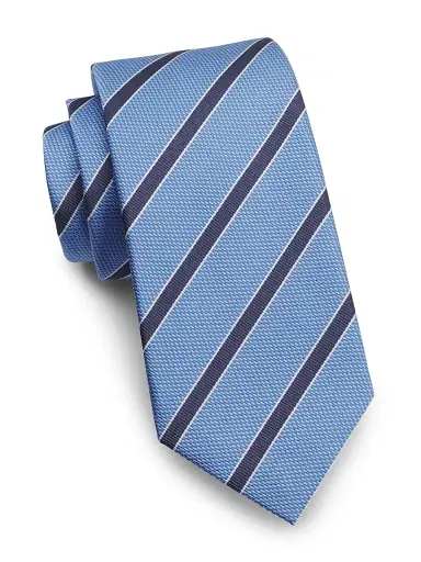 Isaia Men's Repp Striped Silk Tie | Thumbnail 1 Isaia Men's Repp Striped Silk Tie | Thumbnail 1