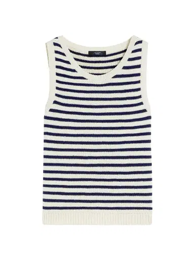 Weekend Max Mara Women's Ribbed Cotton Yarn Jumper - Navy - Size XL | Thumbnail 1