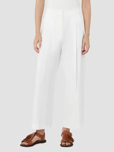 Weekend Max Mara Women's Stretch Cotton Gabardine Trousers - White - Size 2 | Thumbnail 2