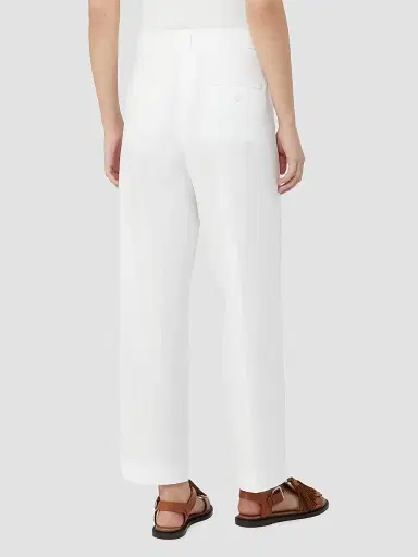 Weekend Max Mara Women's Stretch Cotton Gabardine Trousers - White - Size 2 | Thumbnail 3