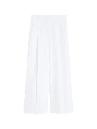 Weekend Max Mara Women's Stretch Cotton Gabardine Trousers - White - Size 2 | Thumbnail 1