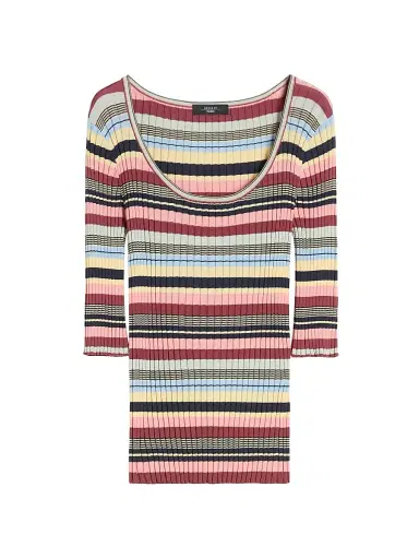Weekend Max Mara Women's Stretch Viscose Yarn Ribbed Jumper - Multicolour - Size XL | Thumbnail 1