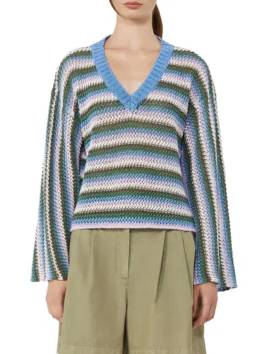 Weekend Max Mara Women's Linen Yarn Sweater - Multicolour - Size XL | Thumbnail 3