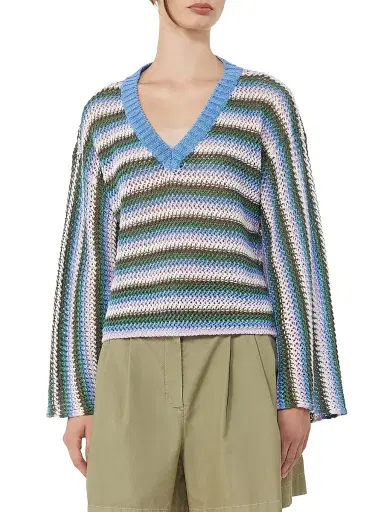 Weekend Max Mara Women's Linen Yarn Sweater - Multicolour - Size XL | Thumbnail 5