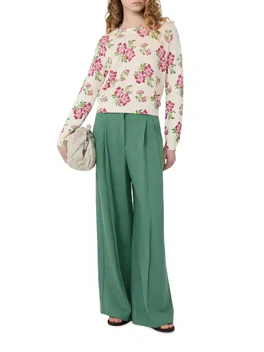 Weekend Max Mara Women's Floral Printed Cotton Jumper | Thumbnail 2 Weekend Max Mara Women's Floral Printed Cotton Jumper | Thumbnail 2