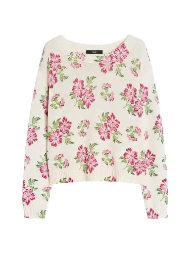 Weekend Max Mara Women's Floral Printed Cotton Jumper | Thumbnail 1 Weekend Max Mara Women's Floral Printed Cotton Jumper | Thumbnail 1