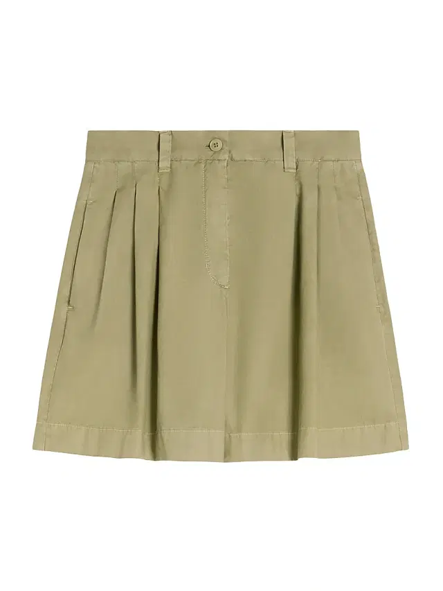 Weekend Max Mara Women's Cotton Panama Bermuda Shorts - Olive Green