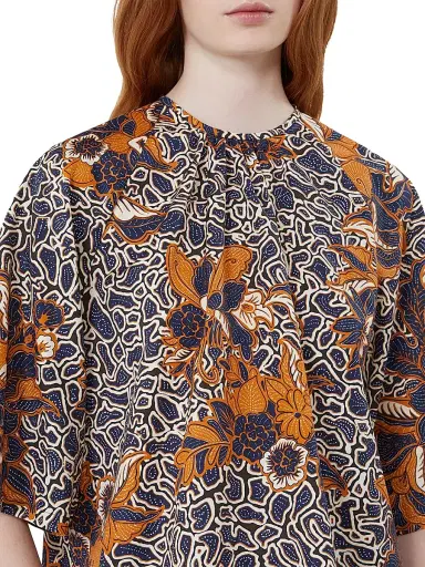 Weekend Max Mara Women's Printed Cotton Poplin Blouse - Navy - Size 12 | Thumbnail 6 Weekend Max Mara Women's Printed Cotton Poplin Blouse - Navy - Size 12 | Thumbnail 6