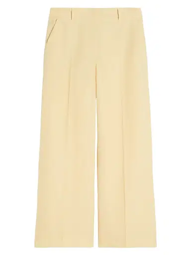 Weekend Max Mara Women's Linen Canvas Trousers - Light Yellow - Size 14 | Thumbnail 1