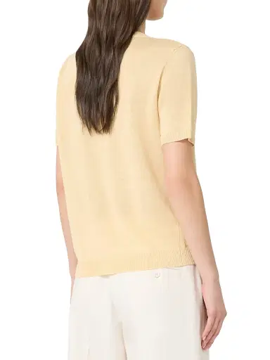 Weekend Max Mara Women's Linen Yarn Basic Jumper - Light Yellow | Thumbnail 4