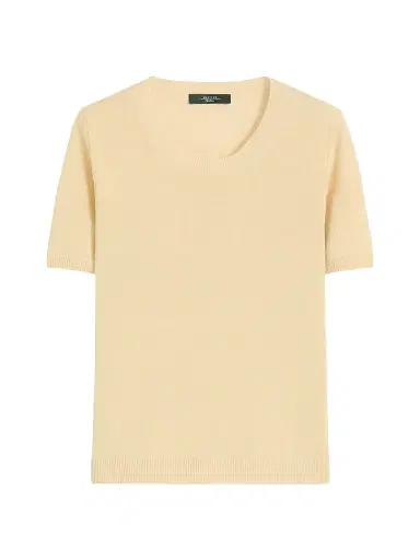 Weekend Max Mara Women's Linen Yarn Basic Jumper - Light Yellow | Thumbnail 1
