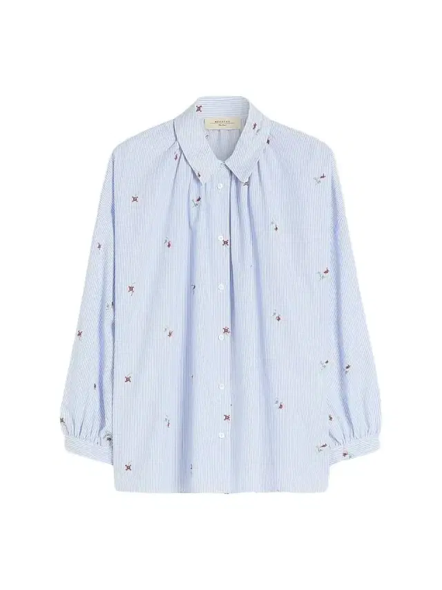 Weekend Max Mara Women's Poplin Shirt with Embroidery - Light Blue