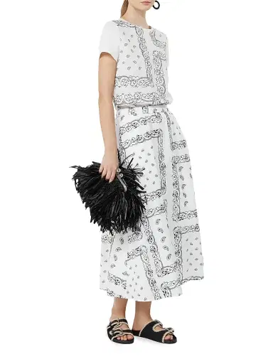 Weekend Max Mara Women's Cotton Poplin Midi Skirt - White - Size XS | Thumbnail 2