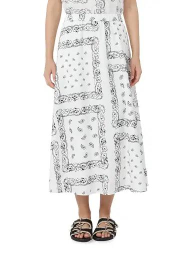 Weekend Max Mara Women's Cotton Poplin Midi Skirt - White - Size XS | Thumbnail 3