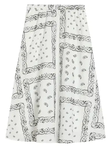 Weekend Max Mara Women's Cotton Poplin Midi Skirt - White - Size XS | Thumbnail 1