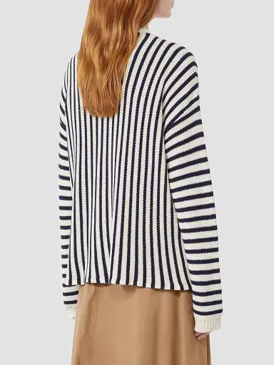 Weekend Max Mara Women's Cotton Cordonnet Cardigan - Navy - Size Large | Thumbnail 4