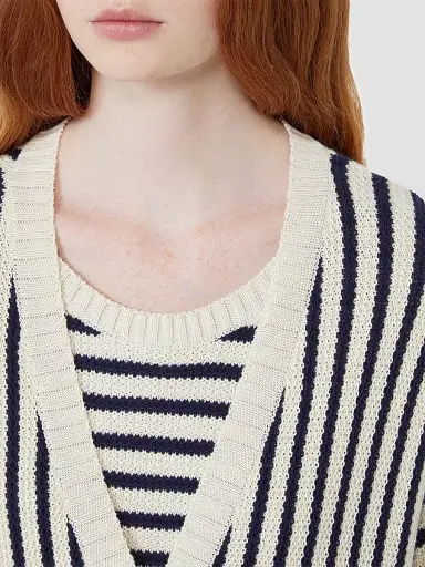 Weekend Max Mara Women's Cotton Cordonnet Cardigan - Navy - Size Large | Thumbnail 6