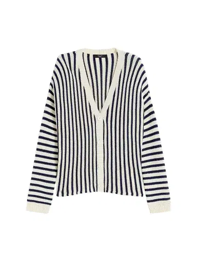 Weekend Max Mara Women's Cotton Cordonnet Cardigan - Navy - Size Large | Thumbnail 1