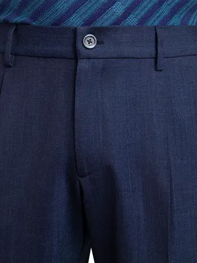 Stefano Ricci Men's Wool and Silk Blend Trousers - Violet Blue - Size 44 | Thumbnail 5 Stefano Ricci Men's Wool and Silk Blend Trousers - Violet Blue - Size 44 | Thumbnail 5