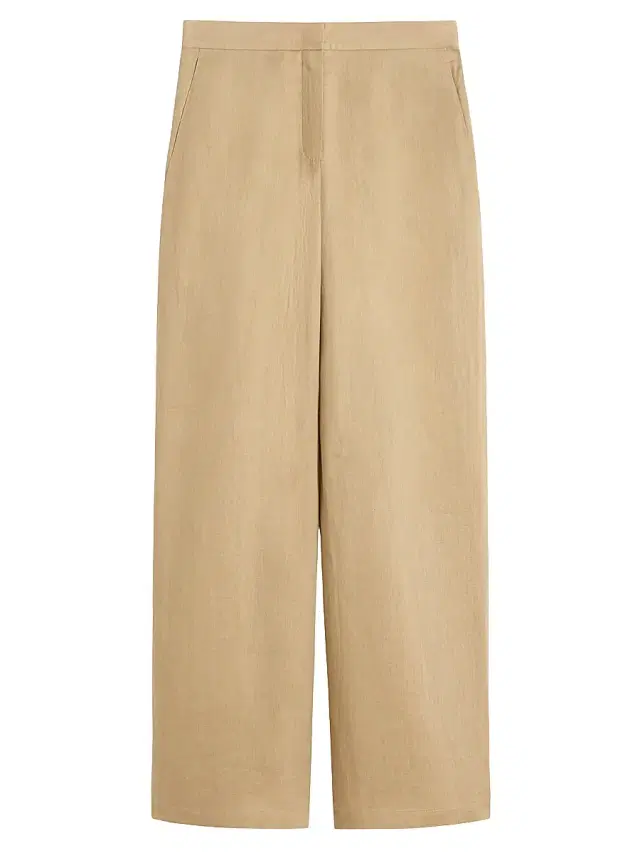 Max Mara Women's Pure Linen Canvas Trousers - Colonial