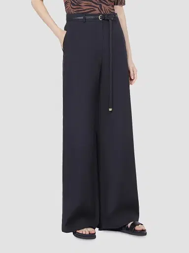 Max Mara Women's Cotton Poplin Trousers - Black - Size 16 | Thumbnail 4