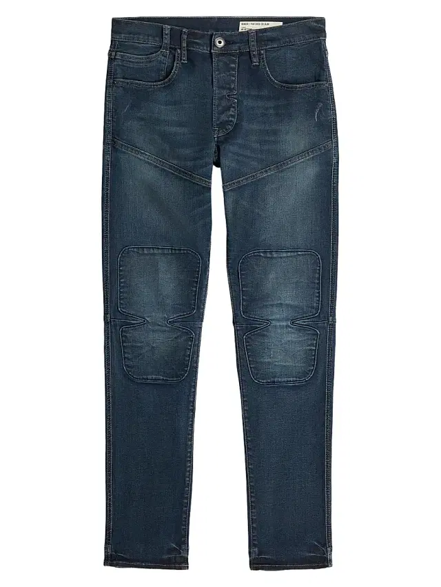 G-Star Men's Anatomic Denim Biker 3D Patch Slim-Fit Jeans - Antique Foundry Destroyed