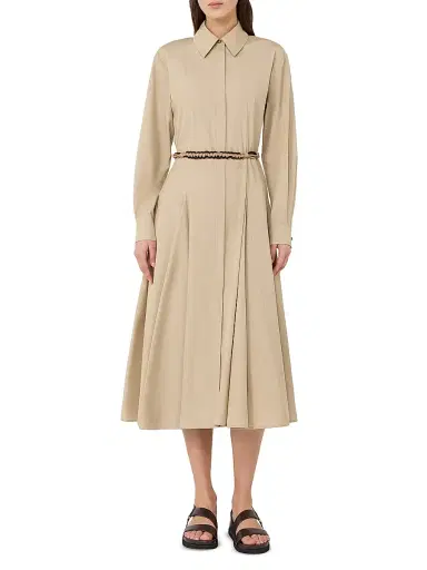 Max Mara Women's Long Poplin Shirt Dress - Colonial - Size 12 | Thumbnail 2