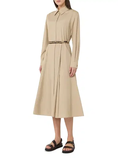 Max Mara Women's Long Poplin Shirt Dress | Thumbnail 3 Max Mara Women's Long Poplin Shirt Dress | Thumbnail 3
