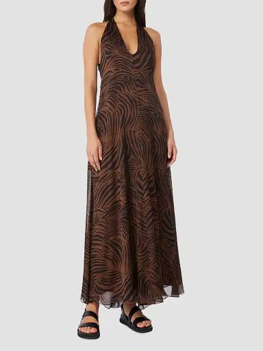 Max Mara Women's Printed Silk Chiffon Dress | Thumbnail 2 Max Mara Women's Printed Silk Chiffon Dress | Thumbnail 2