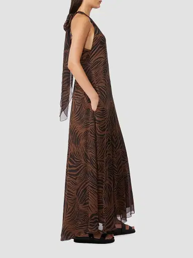 Max Mara Women's Printed Silk Chiffon Dress | Thumbnail 3 Max Mara Women's Printed Silk Chiffon Dress | Thumbnail 3