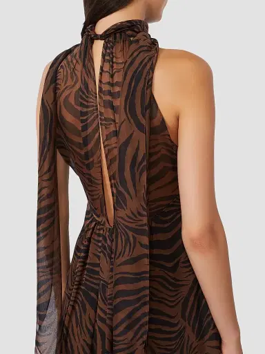 Max Mara Women's Printed Silk Chiffon Dress | Thumbnail 5 Max Mara Women's Printed Silk Chiffon Dress | Thumbnail 5