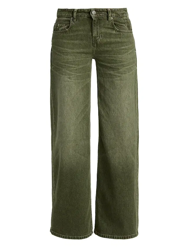 Ksubi Women's Future Memory Dropout Low-Rise Jeans - Green