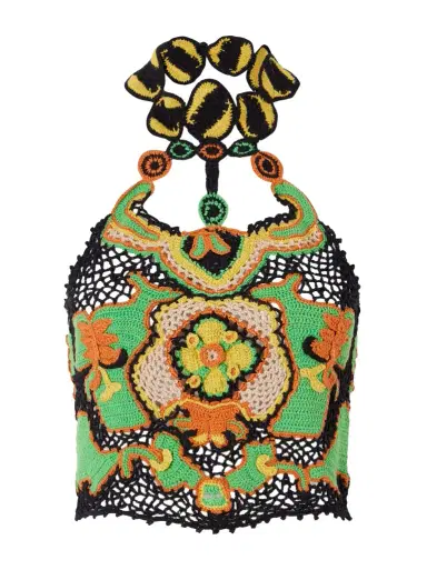 Etro Cropped crocheted cotton halterneck top | Thumbnail 1 Etro Cropped crocheted cotton halterneck top | Thumbnail 1