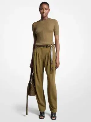 Michael Kors Collection Kaitlin Large Snake Embossed Leather Satchel | Thumbnail 4 Michael Kors Collection Kaitlin Large Snake Embossed Leather Satchel | Thumbnail 4