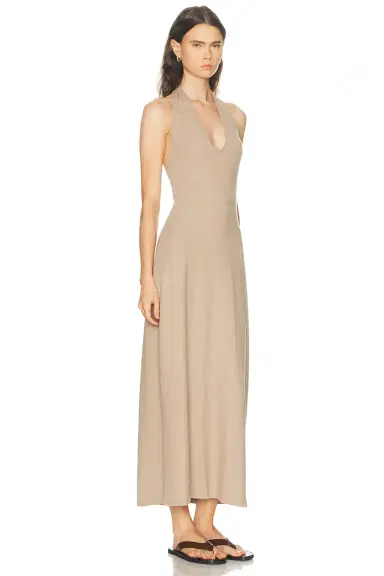 LESET Halter Maxi Dress | Thumbnail 2