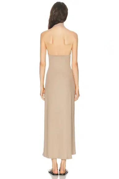 LESET Halter Maxi Dress | Thumbnail 3