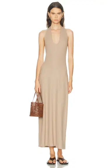 LESET Halter Maxi Dress | Thumbnail 1