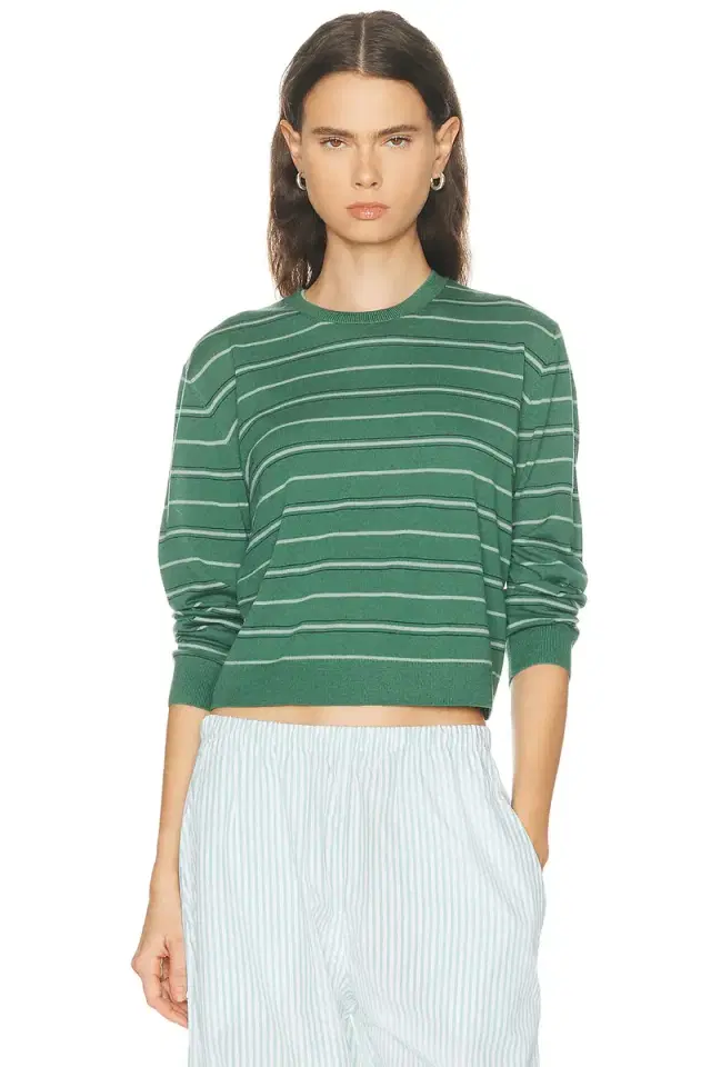LESET James Stripe Classic Crewneck Top