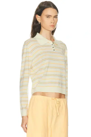 LESET James Stripe Polo Top | Thumbnail 2 LESET James Stripe Polo Top | Thumbnail 2