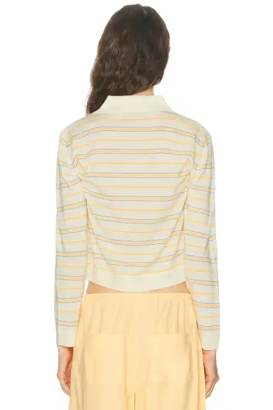 LESET James Stripe Polo Top | Thumbnail 3 LESET James Stripe Polo Top | Thumbnail 3